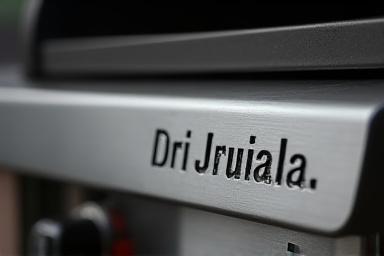 グリルの側面に名前が刻印されているクローズアップ